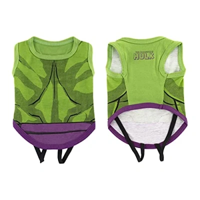 Image of CERDÁ LIFE&#039;S LITTLE MOMENTS Marvel dog clothes. Hulk tshirts for medium dogs with Official Disney Licensed