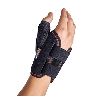 Image of Manutec Medically Approved Short Semi Rigid Wrist Support With Thumb Splint Supplied to NHS Hospitals (MED/RIGHT Circ: 16 18cm)
