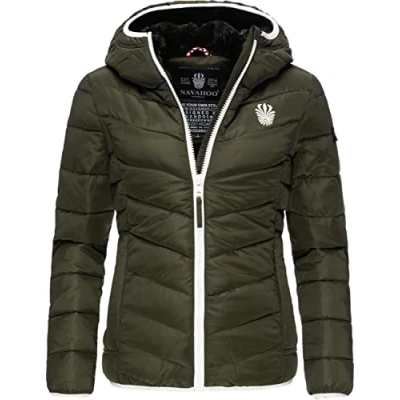 Image of Navahoo Elva Women&#039;s Winter Coat Jacket Quilted Olive Size S