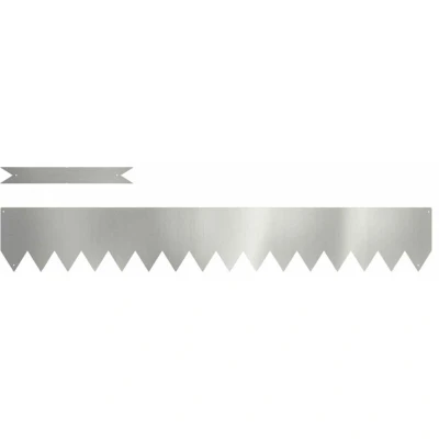 Image of vidaXL Lawn Edgings 10 pcs 100x0.5x15 cm Galvanised Steel