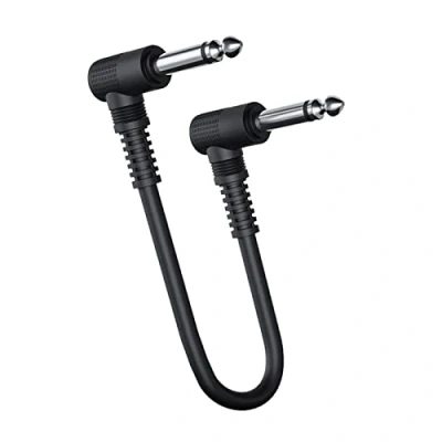 Image of Guitar Cable 6 Inch 8 Professional Effect Pedal Cables Black Short