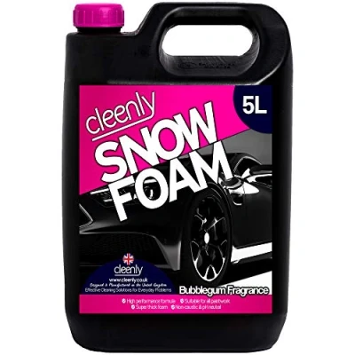 Image of Cleenly Bubblegum Snow Foam High Performance Formula with Super Thick Non Caustic &amp; pH Neutral Car Cleaning Pre Wash Shampoo 5 Litres
