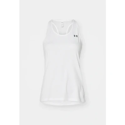 Image of Under Armour Women&#039;s Tech Mesh Racer Tank, Ultra Light and Breathable Running Vest, Athletic Sleeveless Tank Top for Women White