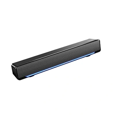Image of ciciglow PC Sound Bar, USB Wired LED Bar with 2 High Power Speakers Surround Box 3D Stereo Speaker 3.5mm Plug for Laptop