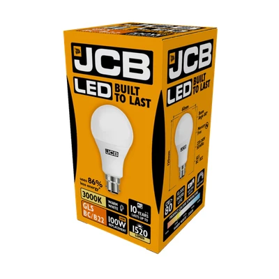 Image of JCB LED Light Bulbs GLS ES / E27 BC B22 3000k 6500k Energy Class A+ (15)