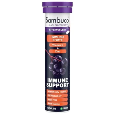 Image of Sambucol Black Elderberry Effervescent Tablets, 30 g, 15 Count
