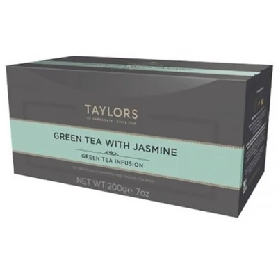 Image of Taylors of Harrogate Green Tea with Jasmine, 100 Bags (Pack 1, Total Teabags)