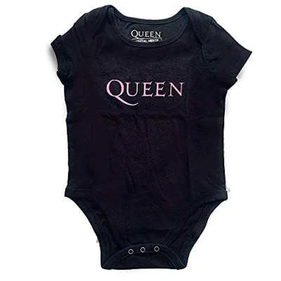 Image of Rock Off Queen Pink Logo Toddler Babygrow (0 3 Months)