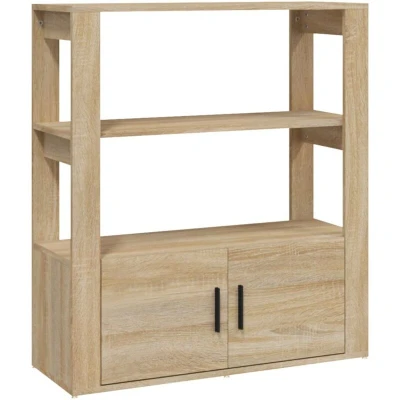 Image of vidaXL Sideboard Sonoma Oak 80x30x90 cm Engineered Wood