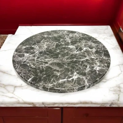 Image of BE Furniture 70 cm Round Marble Effect Bistro Table Top