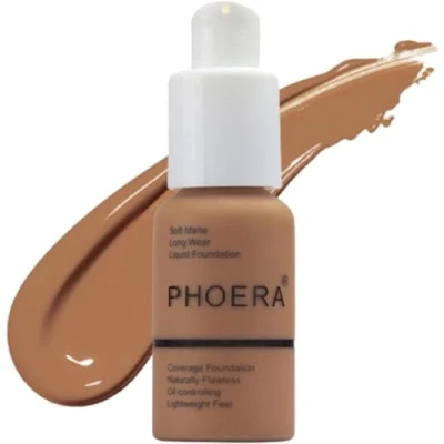 Image of Glamza PHOERA Foundation Concealer Makeup Full Coverage Matte Brighten Long Lasting UK (109 MOCHA)