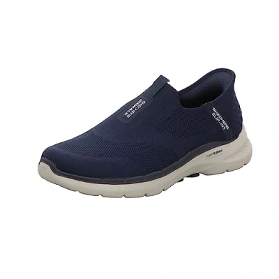 Image of Skechers Men&#039;s 216278 NVY Sneaker, Navy Textile/Navy Synthetic/Navy Trim, 6 UK