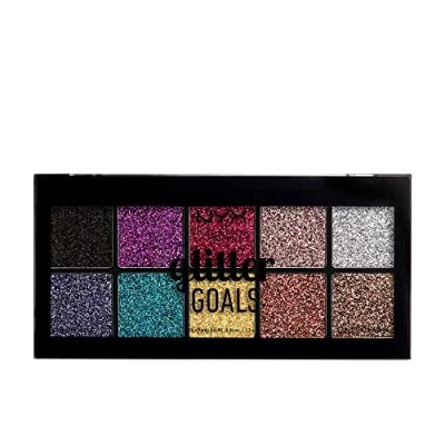 Image of NYX Professional Makeup Glitter Goals Cream Pro Palette with 10 Silky Eyeshadow Shades