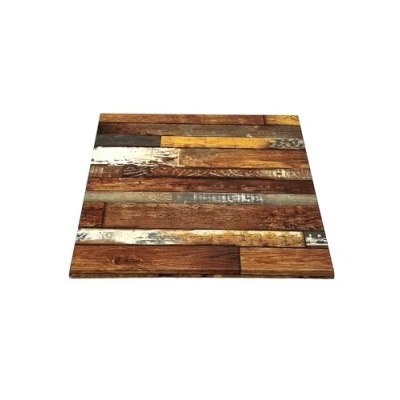 Image of BE Furniture 70cm Square Shabby Chic Table Top, Bistro Garden Weatherproof, Indoors &amp; outdoors