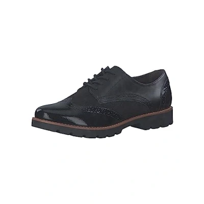 Image of Jana Women&#039;s 8 23760 41 Oxford Flat, Black Nubuck, 4 UK