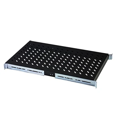 Image of DIGITUS Shelf Variable depth For fixed installation 19 inch 1U Load capacity 100 kg network cabinets &amp; server From 1000 mm cabinet Black
