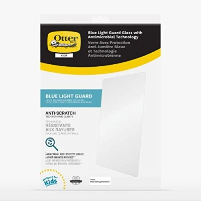 Image of OtterBox Kids Blue Light Alpha Glass Screen Protector for iPad 10.9 Inch (10th gen 2022), Tempered Glass, x2 Scratch Protection, Antimicrobial Protection