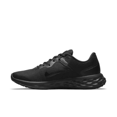 Image of NIKE Performance Revolution 6 Neutral running shoes, Men&#039;s, Size: 11.5, Black/dark smoke grey Textile/synthetics
