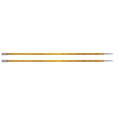 Image of KnitPro Royale: Knitting Pins: Single Ended: 25cm x 3.75mm, Birchwood, brass, Multi Colour, 3.75mm
