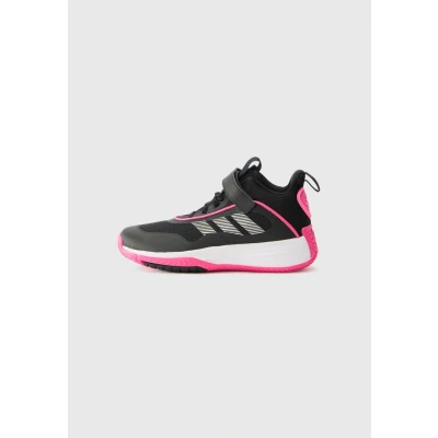 Image of adidas Performance Ownthegame 3.0 Unisex Basketball shoes for kids, Size: 6, Core black/iron metallic/shock pink