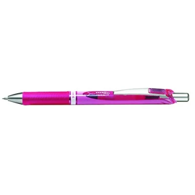 Image of Pentel 0.7mm Energel Xm Breast Cancer Campaign Retractable Gel Roller Pen with Pink Barrel Black