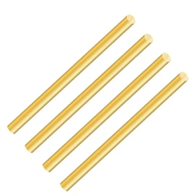 Image of LAVMHAB Round Brass Rod 5mm x 150mm, Solid Shaft Rods Bars for DIY Craft (4pcs)