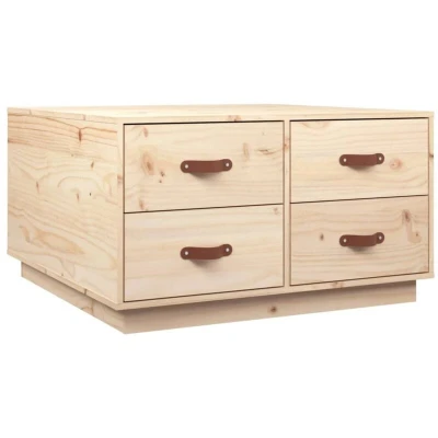Image of vidaXL Coffee Table 80x80x45 cm Solid Wood Pine