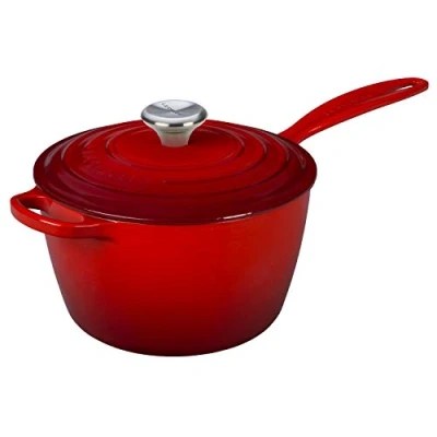 Image of Le Creuset Signature Cerise Cast Iron 20cm Saucepan