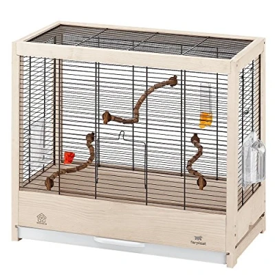 Image of Ferplast Giulietta 4 Bird Wooden Cage, 57 x 30 50 cm, Black