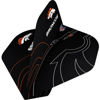 Image of Officially Licensed NFL Denver Broncos Professional American Football Standard No2 Dart Flights (F3848)