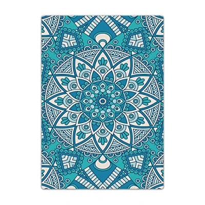Image of Passport Holder Cover, PU Leather Travel Wallet Case Organiser for Passport, Business Cards, Credit Boarding Passes (Mandala Pattern 014)