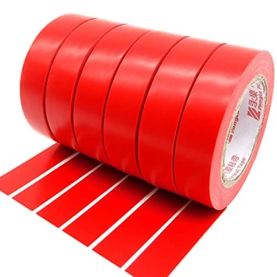 Image of Maveek Electrical Tape 0.6 Inch 15M Red Insulation Tape, 50 Feet, 6 Pack