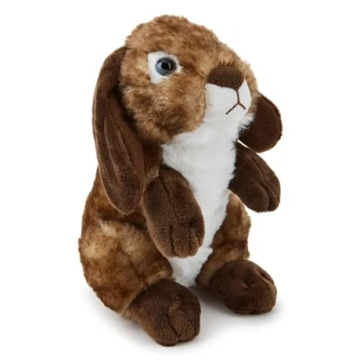 Image of Zappi Co Easter Bunny Plush Toy: Eco Friendly Brown Rabbit with Floppy Ears, 20cm, Soft &amp; Snuggly, Made from 100% Recycled Materials Perfect for
