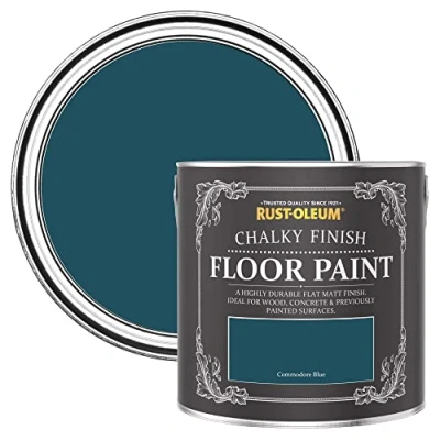 Image of Rust Oleum Blue Scratch Resistant Floor Paint in Matt Finish Commodore 2.5L