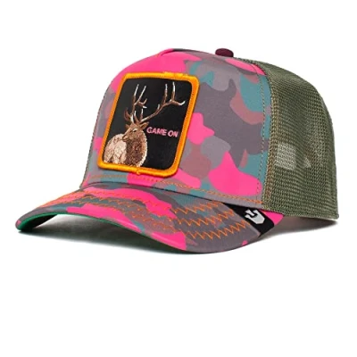 Image of Goorin Bros. The Farm Kablamo Camo Collection Unisex Adjustable Trucker Cap, Pink (Elk Season Dreams), One Size