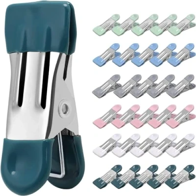 Image of Clothes Pins, 30 Pack Chip Clips, 2.17 inch Clothespins, Bag Mini Pins for Photo, Clips Food Heavy Duty Outdoor,