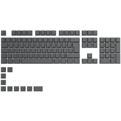 Image of Glorious Gaming 115x GPBT Keycaps Cherry Profile, Super Durable PBT Plastic, Eye Catching Aesthetics, Superior Sound, Original Typeface, English UK Layout Black Ash