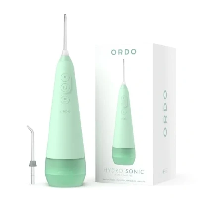 Image of Ordo Water Flossers for Teeth, Cordless IPX7 Waterproof Oral Irrigator, 3 Pressure Settings, Portable, Rechargeable Electric Sonic Flosser, Dental Professional Recommended, Mint Green