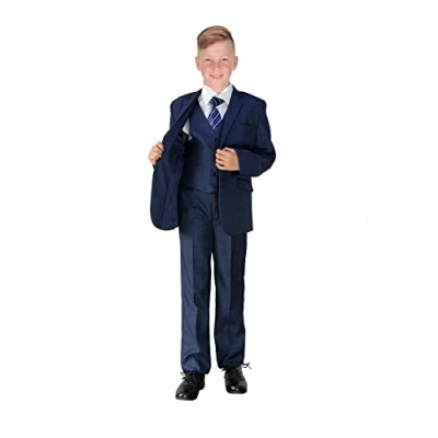Image of Cinda 5 Piece Suits Wedding Page Boy Party Prom Dark Blue 4 Years