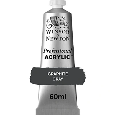 Image of Winsor &amp; Newton 2320292 Professional Acrylic Colour Graphite Grey, 60 ml (Pack of 1)