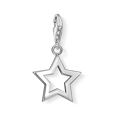 Image of Thomas Sabo Women Charm Pendant Guardian Angel Heart Club 925 Sterling Silver 0869 001 12
