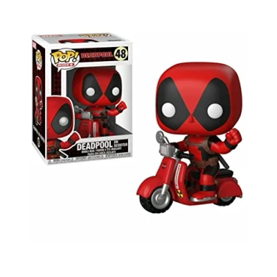 Image of Funko POP! Rides: Deadpool &amp; Scooter Collectable Vinyl Figure Gift Idea Official Merchandise Toys for Kids Adults Comic Books Fans Model Collectors and Display