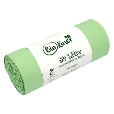 Image of All Green 50 Litre Bioliner EN13432 25 x 50L Compostable Wheelie Bin Liners Bags
