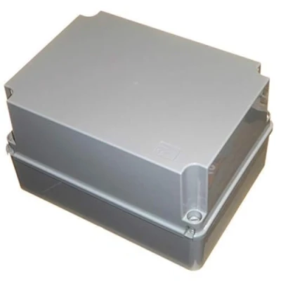 Image of Deep 300mm Waterproof Junction Box with hinged lid Cover Door 300x220x175mm IP56 PVC Plastic Adaptable Enclosure Outdoor Lighting Cable Electrics Connection