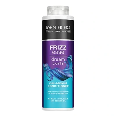 Image of John Frieda Frizz Ease Dream Curls Curl Defining Conditioner 500ml, Anti for Curly, Wavy Hair, Natural