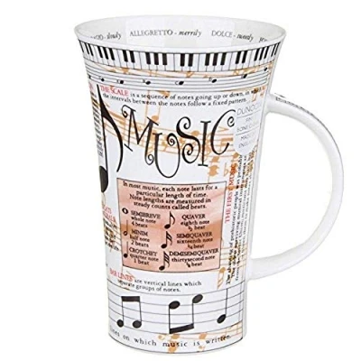 Image of Dunoon Glencoe Fine China Educational MUSIC Mug Cup 500ml