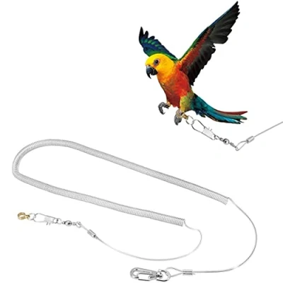 Image of 6M Bird Parrot Flying Rope Adjustable Anti bite Training Leash Birds Harness Pet Outdoor Traction for Cockatoo Parakeet Cockatiel, Random Color(Foot Ring Dia. 4.5mm)