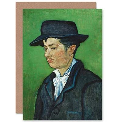 Image of Artery8 Vincent Van Gogh Portrait Of Armand Roulin Fine Art Greeting Card Plus Envelope Blank Inside