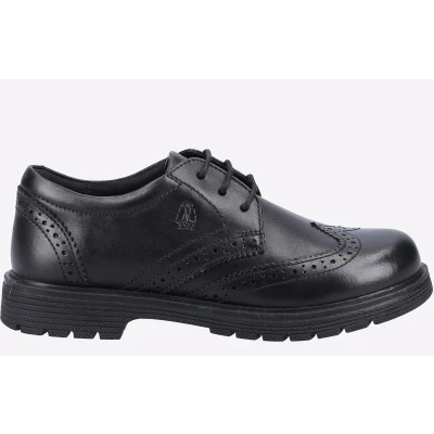 Image of Hush Puppies Sally Junior School Uniform Shoe, Black, 1 UK Child
