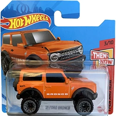 Image of Hot Wheels &#039;21 Ford Bronco Then and Now 3/10 (100/250) 2021 Short Card